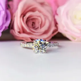 Side Stone Lab Grown Diamond Engagement Ring - LGR050