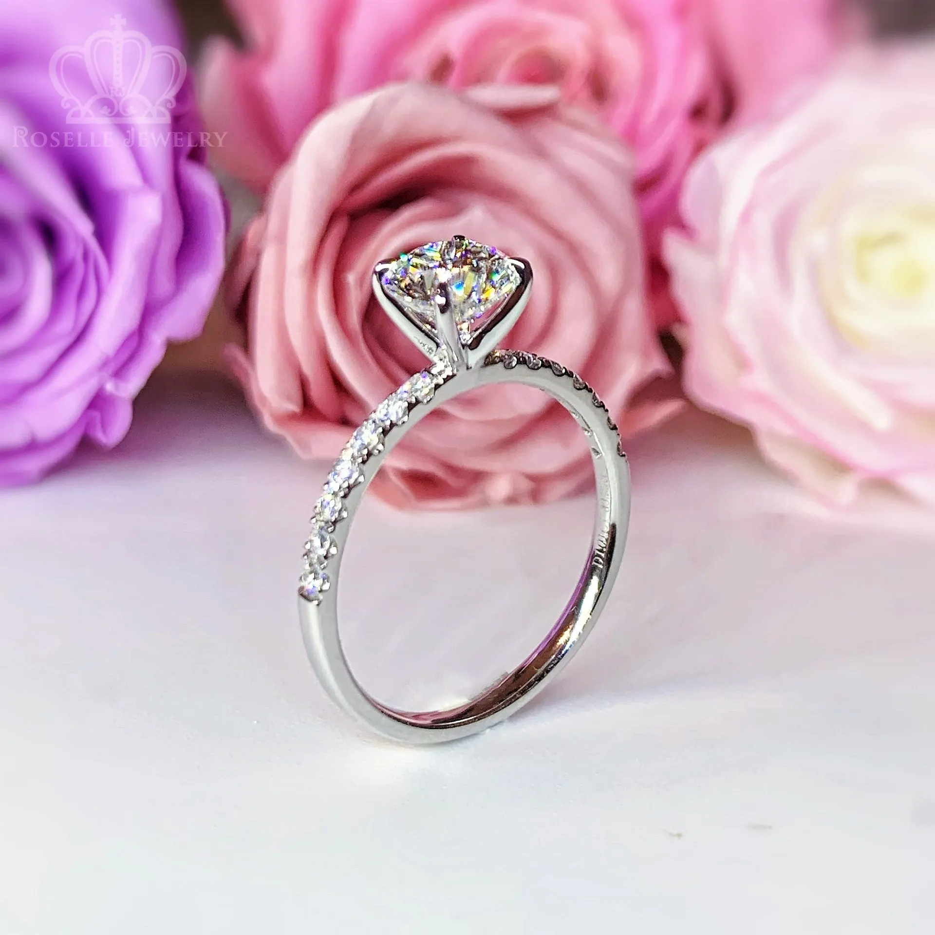 Side Stone Lab Grown Diamond Engagement Ring - LGR050