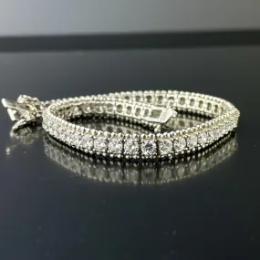 Silver Crystal CZ Tennis Bracelet