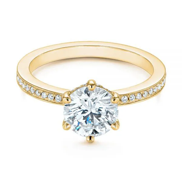 Six Prong Classic Diamond Engagement Ring [Setting Only] - EC050