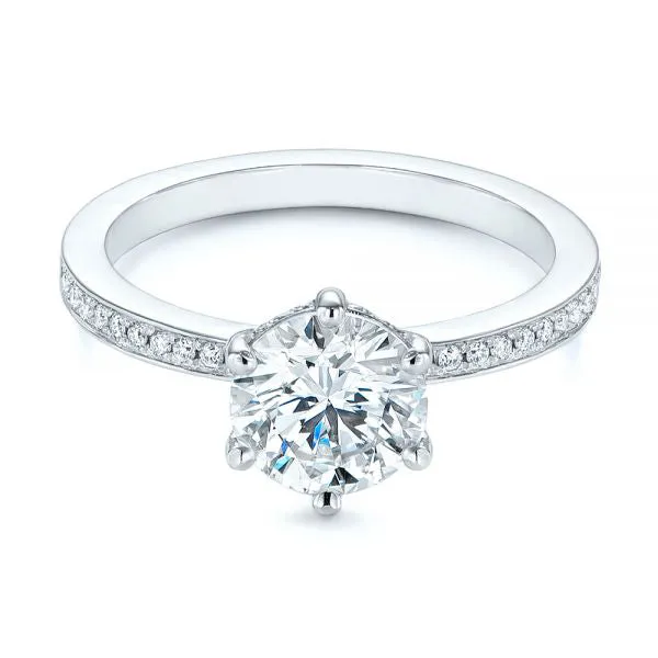 Six Prong Classic Diamond Engagement Ring [Setting Only] - EC050