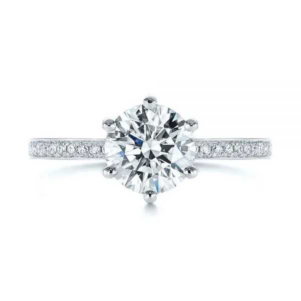 Six Prong Classic Diamond Engagement Ring [Setting Only] - EC050