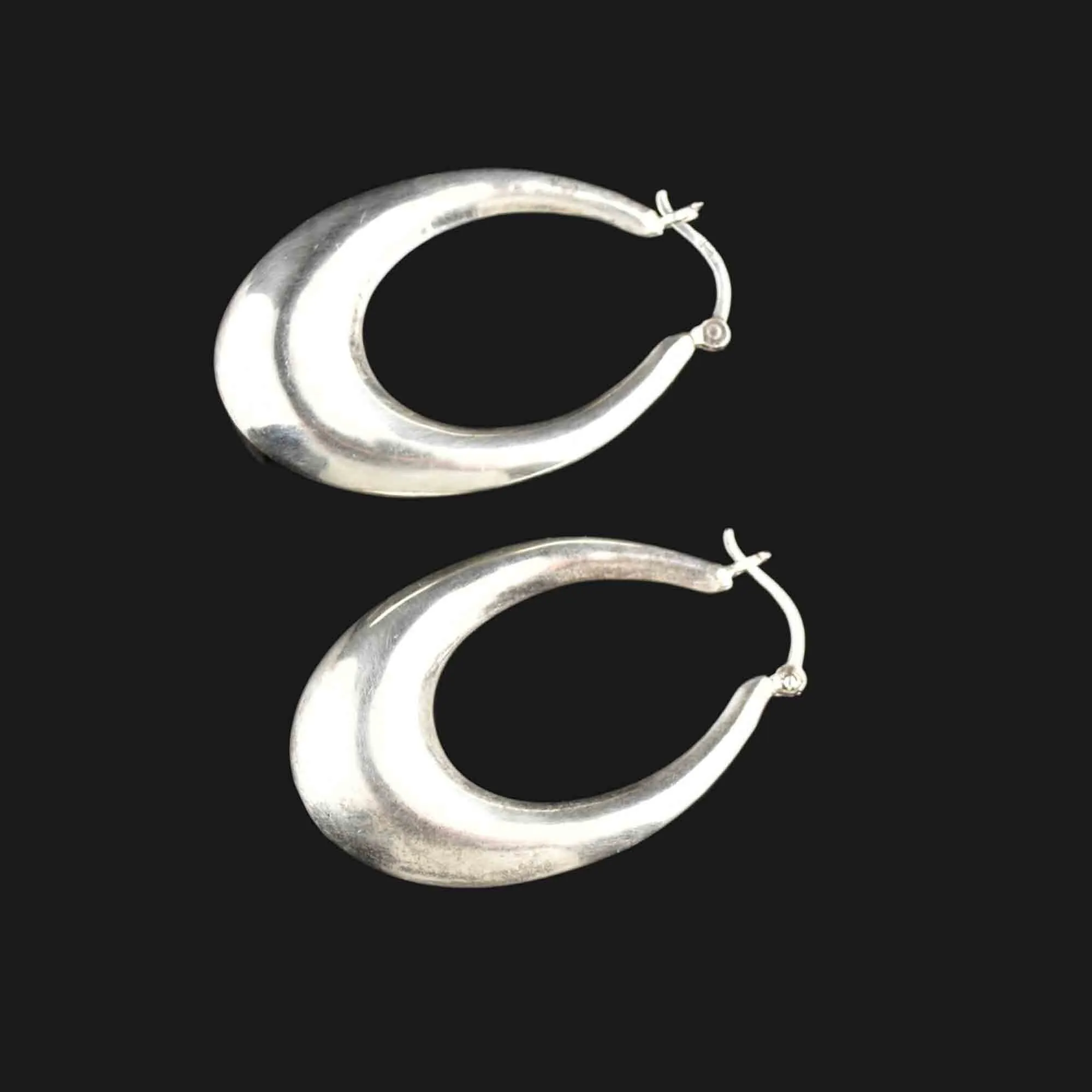 Sterling Silver Extra Large Hoop Earrings