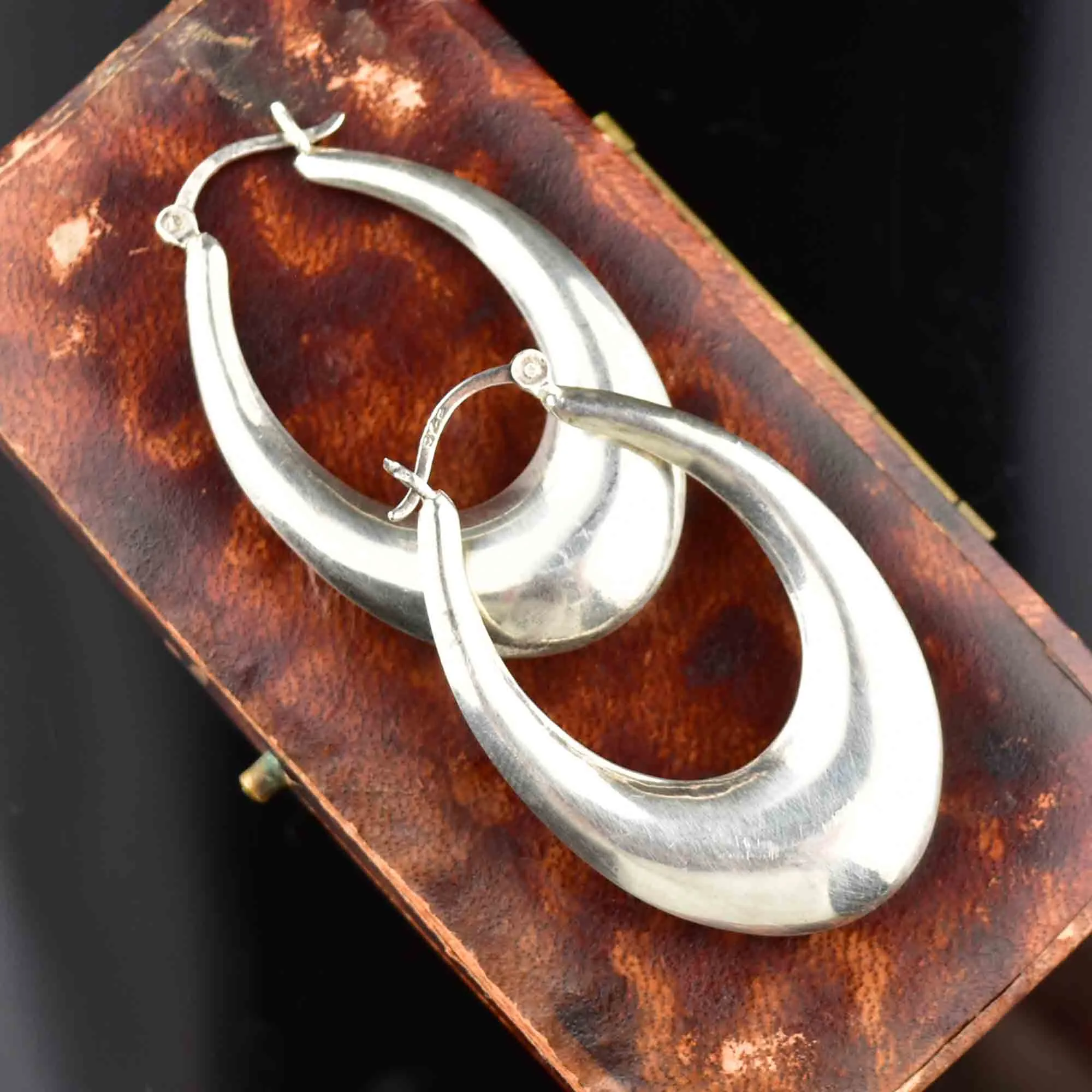 Sterling Silver Extra Large Hoop Earrings