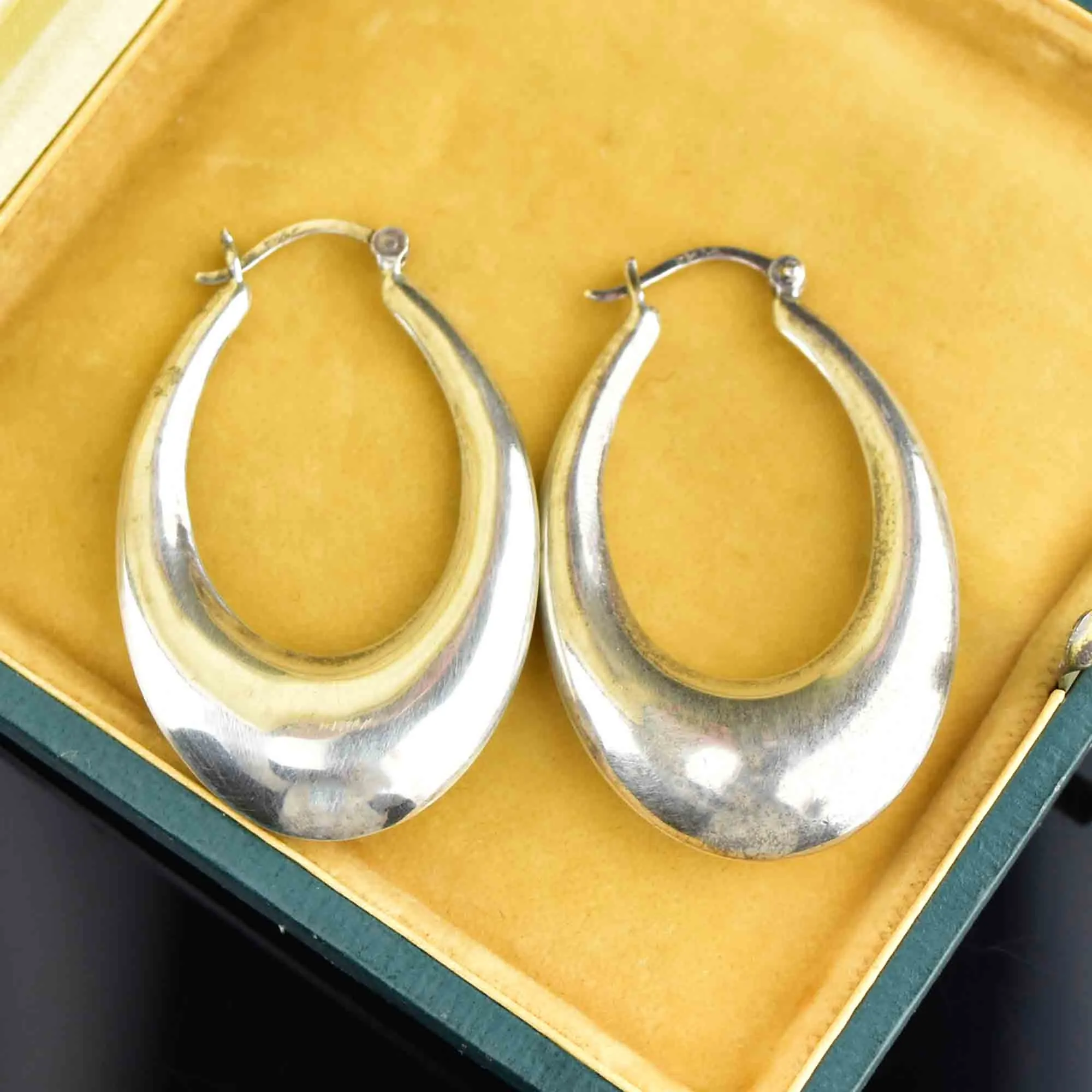 Sterling Silver Extra Large Hoop Earrings