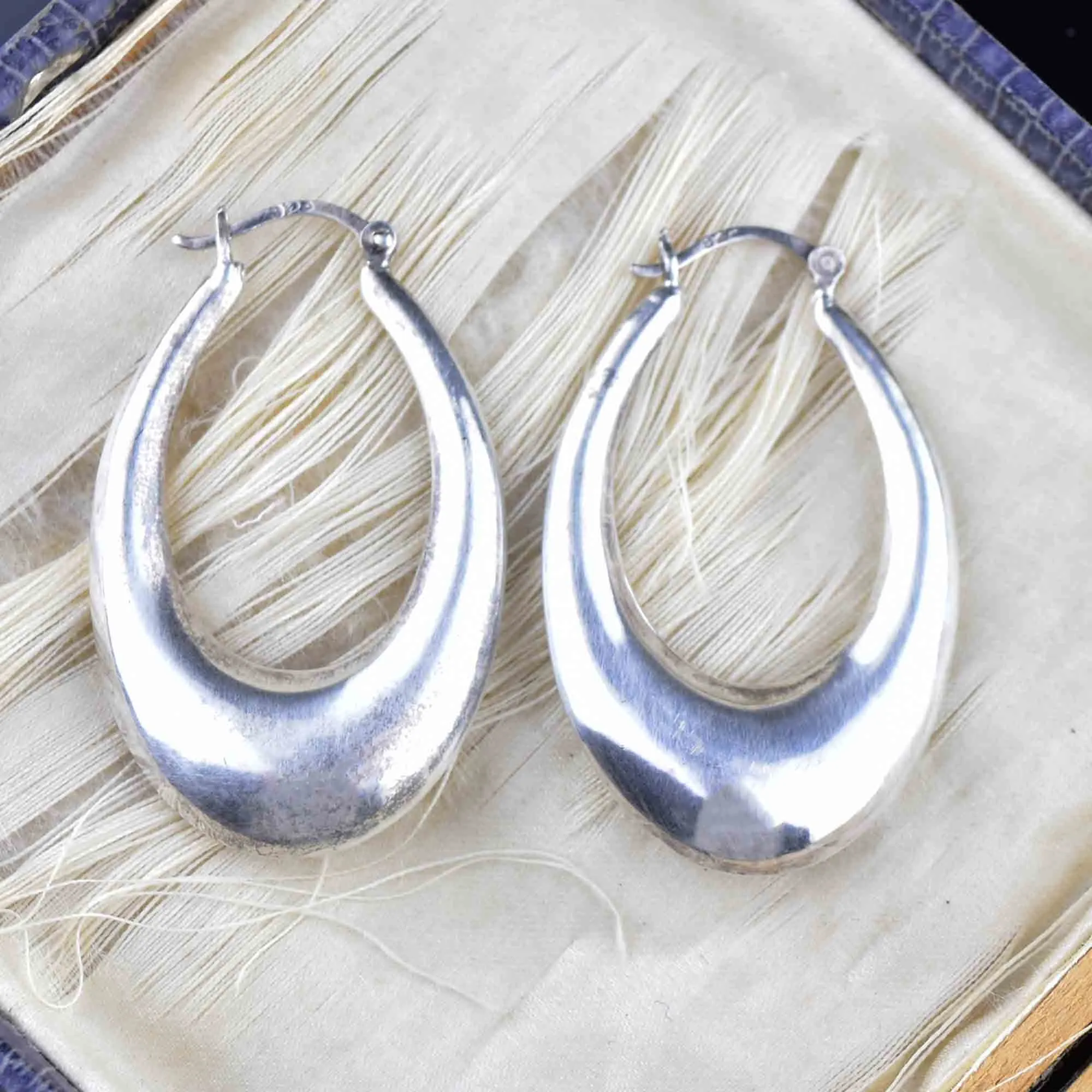 Sterling Silver Extra Large Hoop Earrings