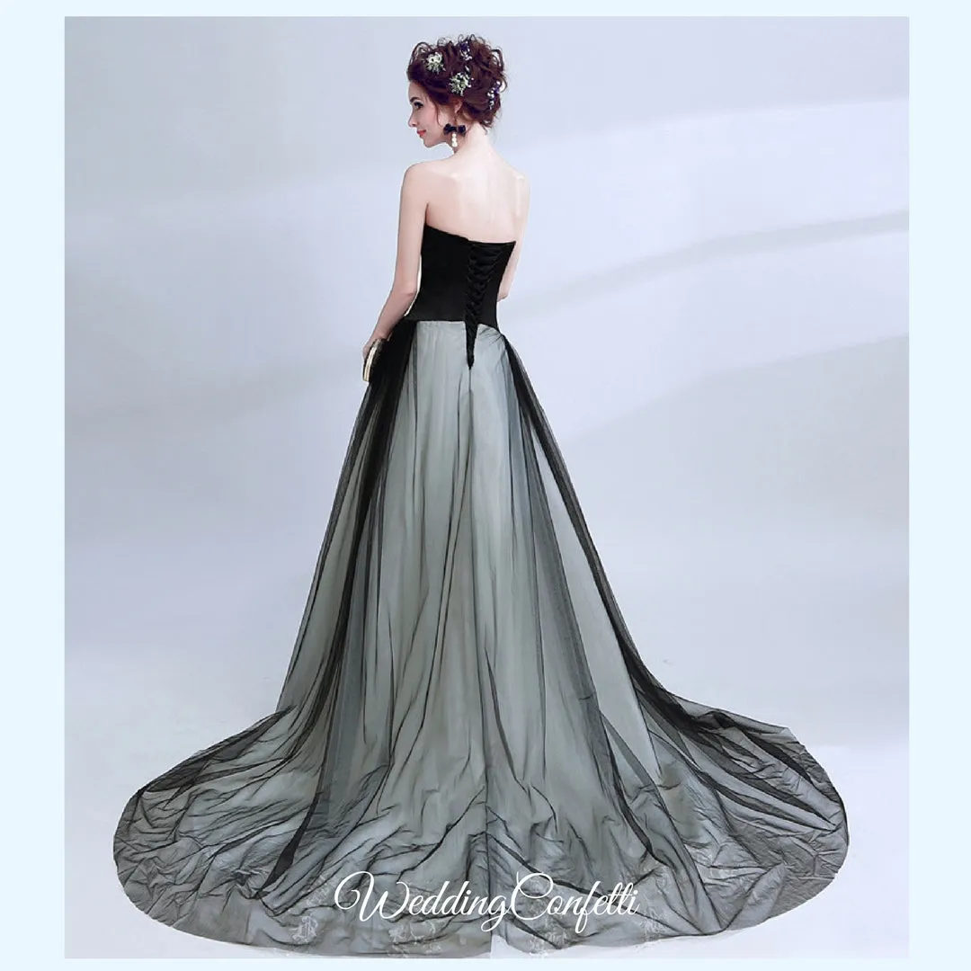 The Galina Ombre Black Tube Gown