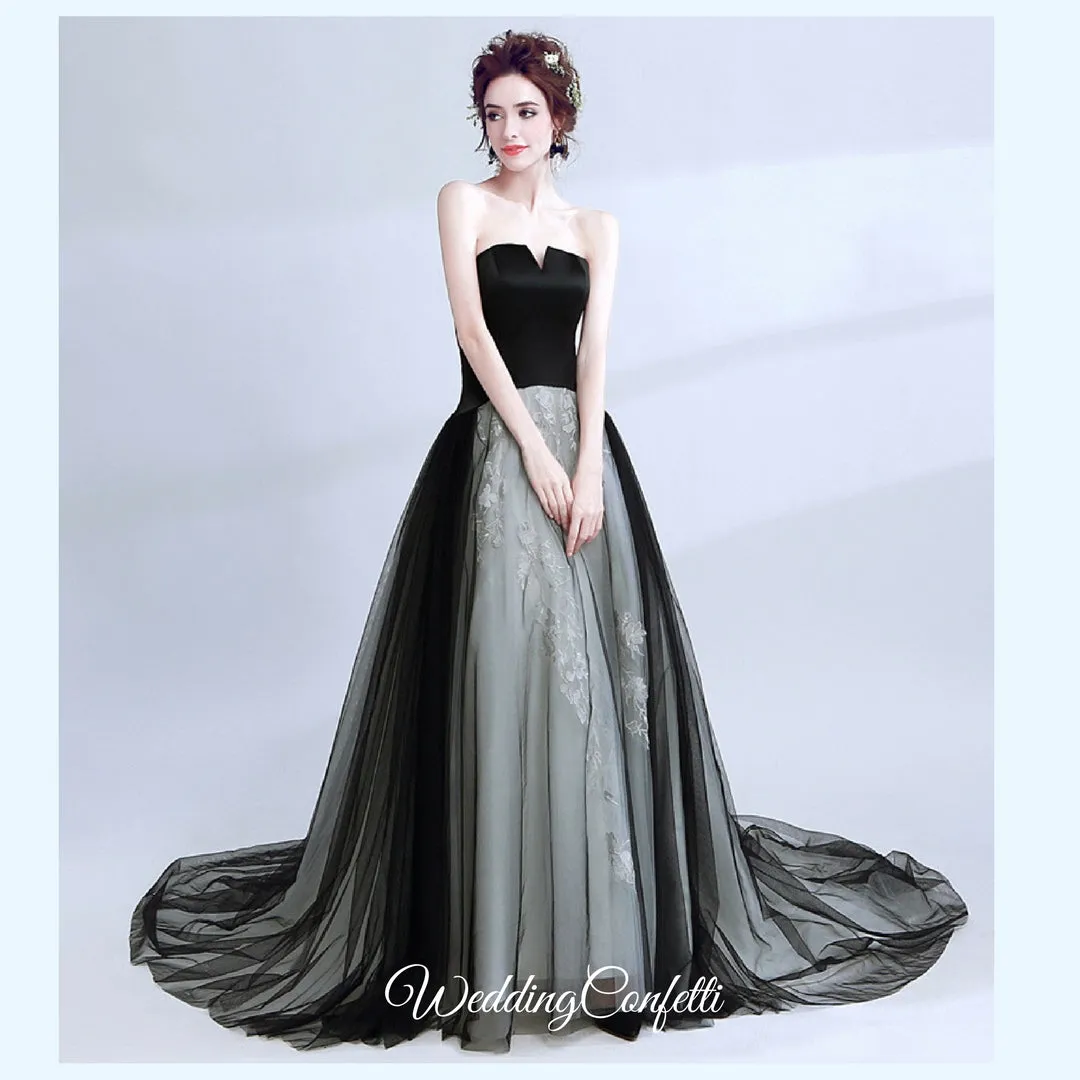 The Galina Ombre Black Tube Gown