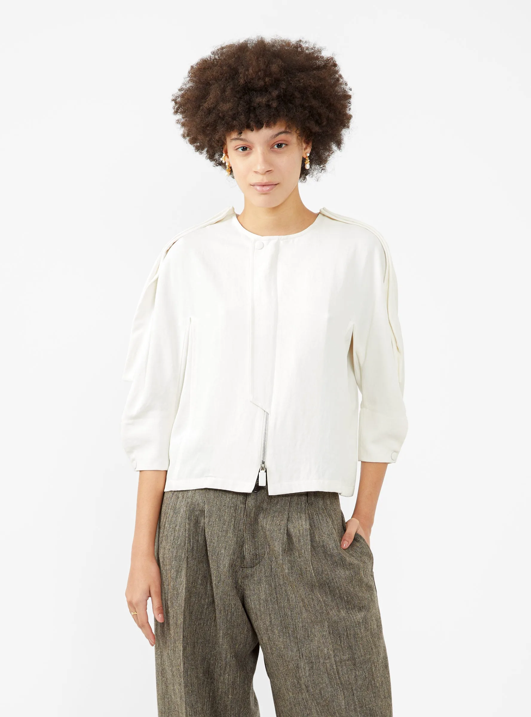 Twill Blouse Off White