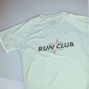 Womens ASICS x Run Club Icon Short Sleeve Top - Light Sage